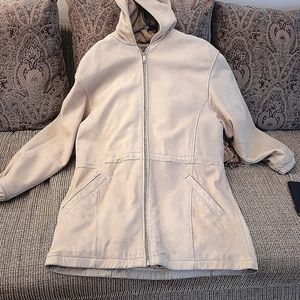 Heavy winter leather coat